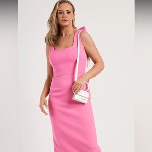 REBECCA VALLANCE ALLY BOW-EMBELLISHED MIDI size 6 US